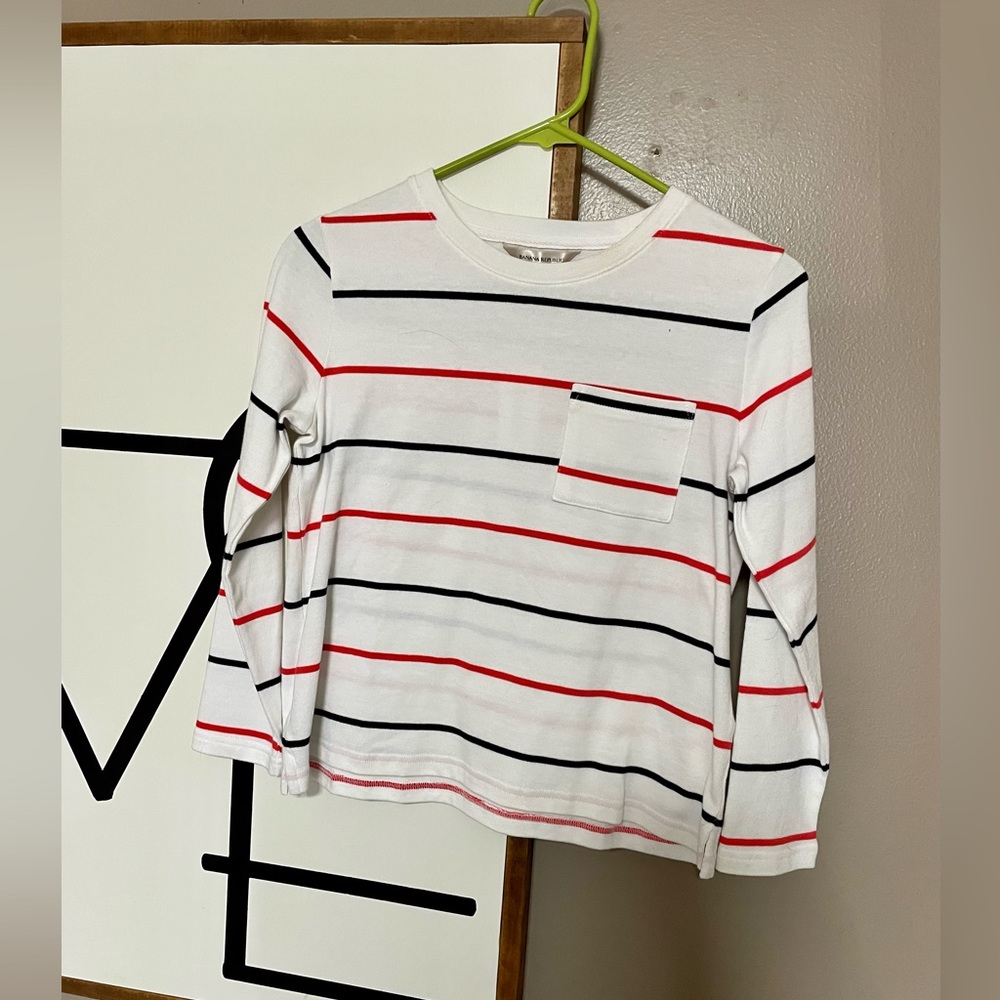 Red, white, & blue quarter sleeve top
